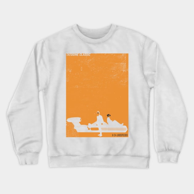 X-34 Landspeeder Classic Crewneck Sweatshirt by BeepBoopBeep Clothing, Co.